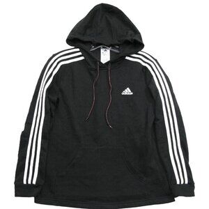 Adidas Hoodie Black Hooded Pouch Pocket Pullover Sweater Jacket Women's Small S